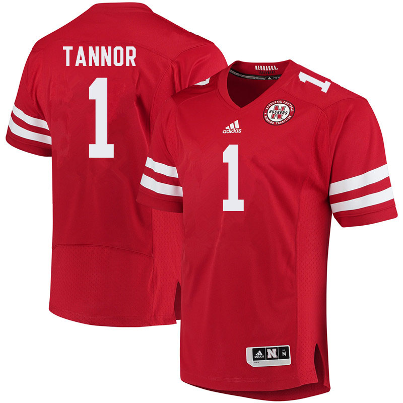 Men #1 Caleb Tannor Nebraska Cornhuskers College Football Jerseys Sale-Red